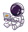 Illustration d'un astronaute assis