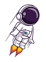 Illustration d'un astronaute volant